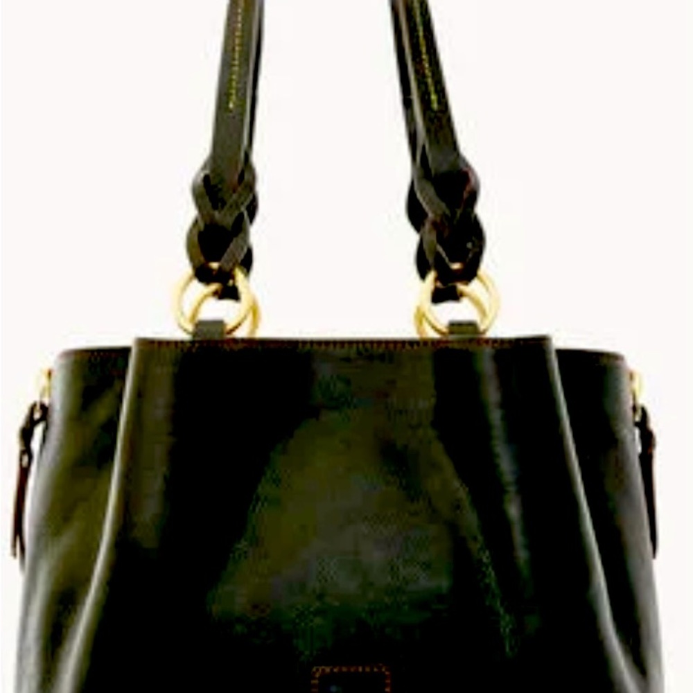Dooney & Bourke Black Florentine Large zip Barlow bag new